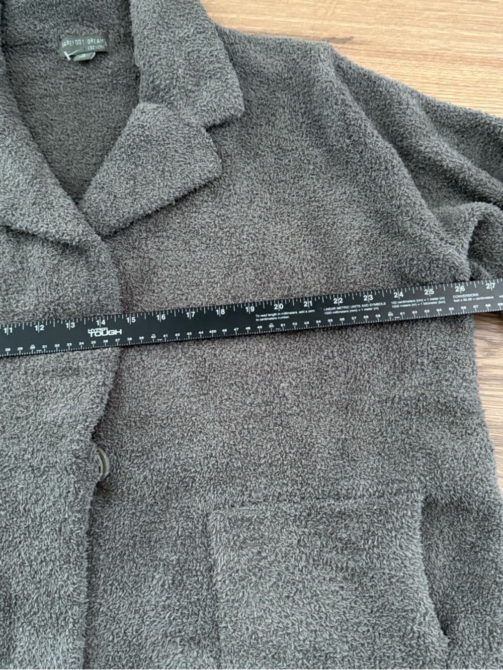 Barefoot Dreams CozyChic Coatigan XL Olive Green Snap Front Pockets NWOT - Picture 5 of 7